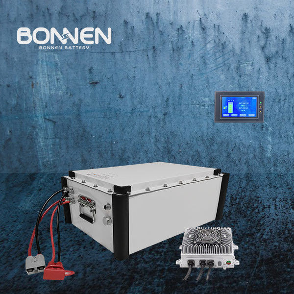 96V 4.8KWH 50Ah Li-Ion Tekne Pil Paketi Uzaktan LCD İzleme Alüminyum Kasa
